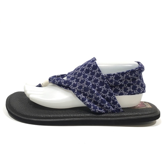 SANUK YOGA SLING PATRIOT SANDALS -BLUE STARS JERSEY -US 11 -NEW - Picture 2 of 10